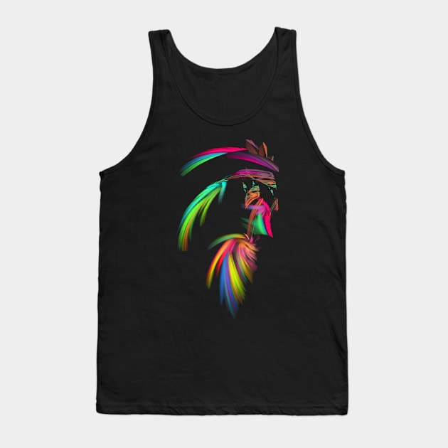 Line Drawings - Indian Chief Tank Top by SusanSavad